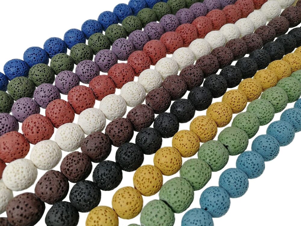 1776 12mm Lava Rock Beads for Jewerly Making Supplies100pcs Natural
